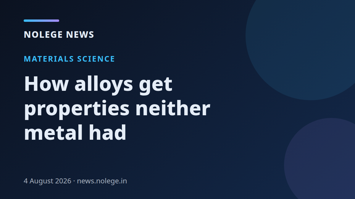 How alloys get properties neither metal had