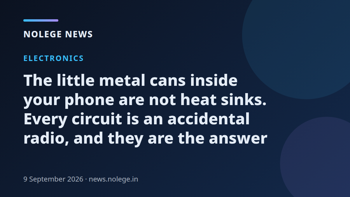 The little metal cans inside your phone are not heat sinks. Every circuit is an accidental radio, and they are the answer