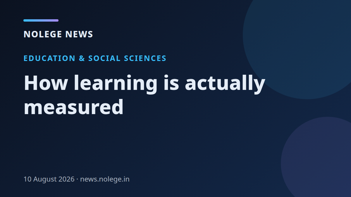 How learning is actually measured