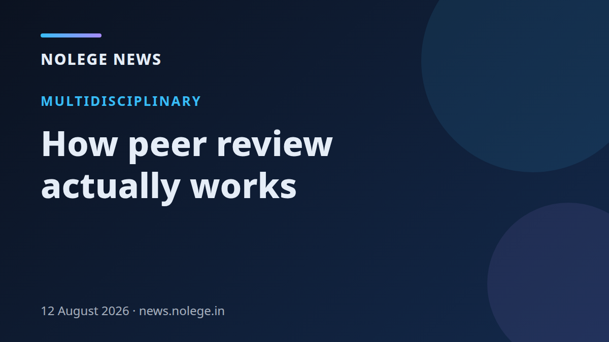 How peer review actually works
