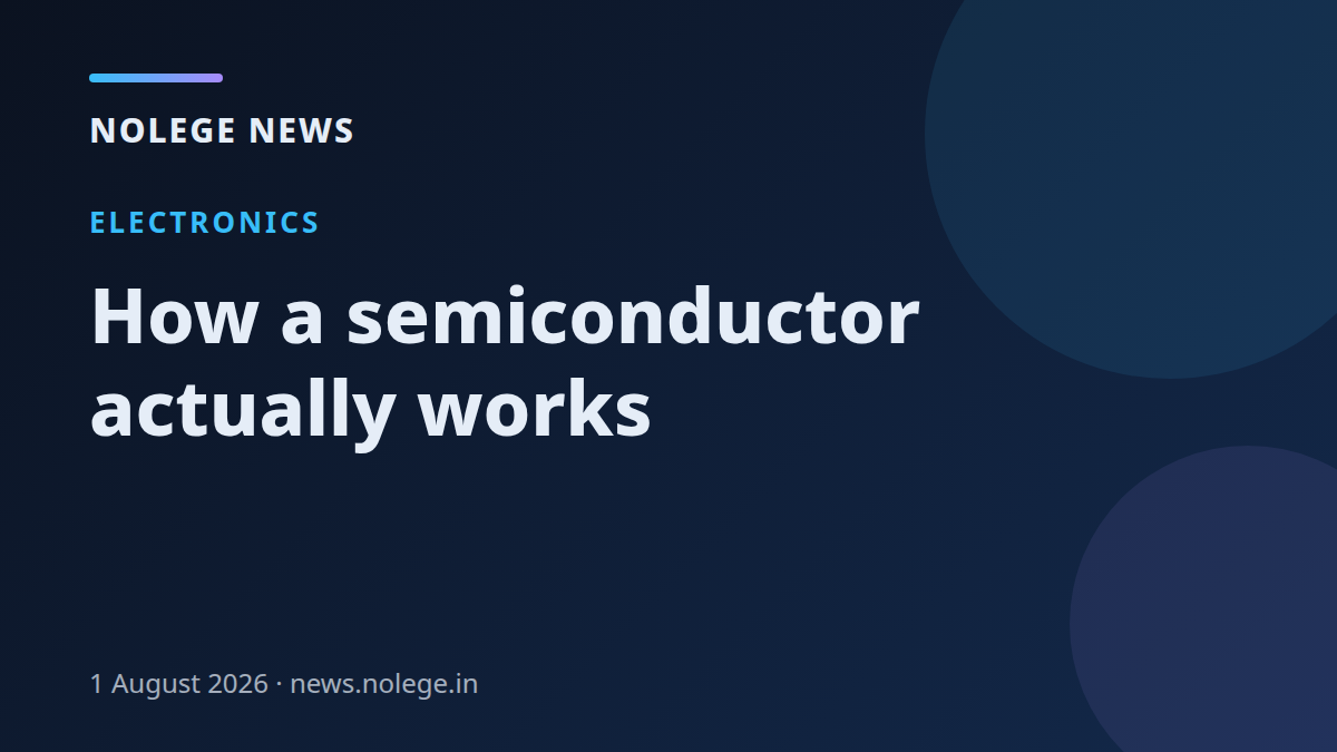How a semiconductor actually works