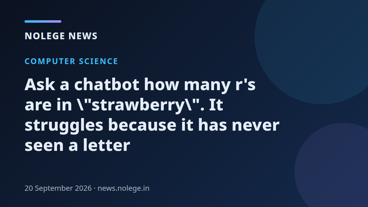 Ask a chatbot how many r's are in \