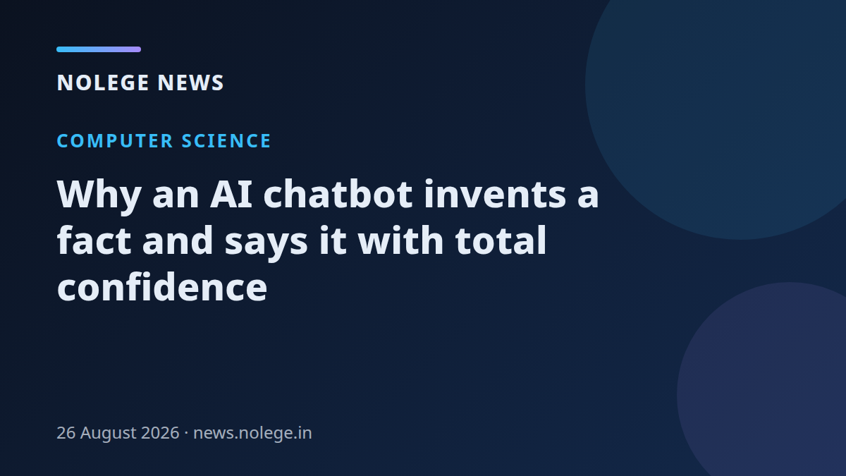 Why an AI chatbot invents a fact and says it with total confidence