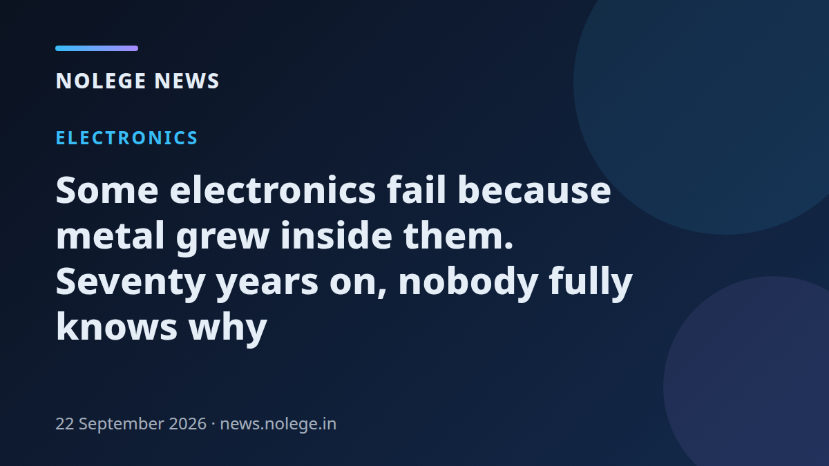 Some electronics fail because metal grew inside them. Seventy years on, nobody fully knows why